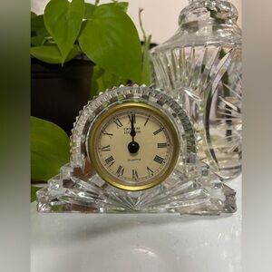Vintage Crystal Mantle Clock by Godinger